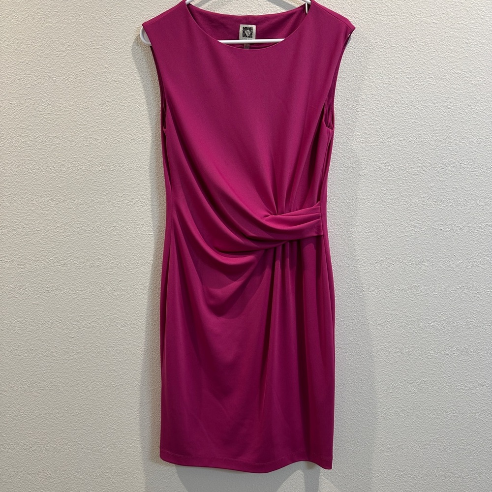 Anne Klein Fuchsia Midi Dress